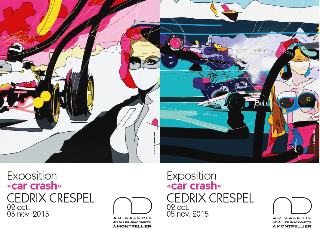 Affiche expo car crash de Cédrix CRESPEL