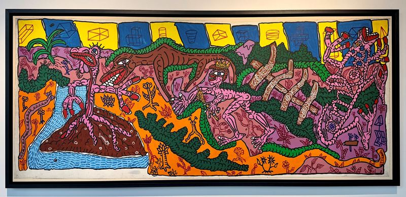 Combas-Robert-Autoportrait-en-roi-acrylique-sur-toile-102x240cm-1987 Combas-Robert-Autoportrait en roi-acrylique-sur-toile-102x240cm-1987