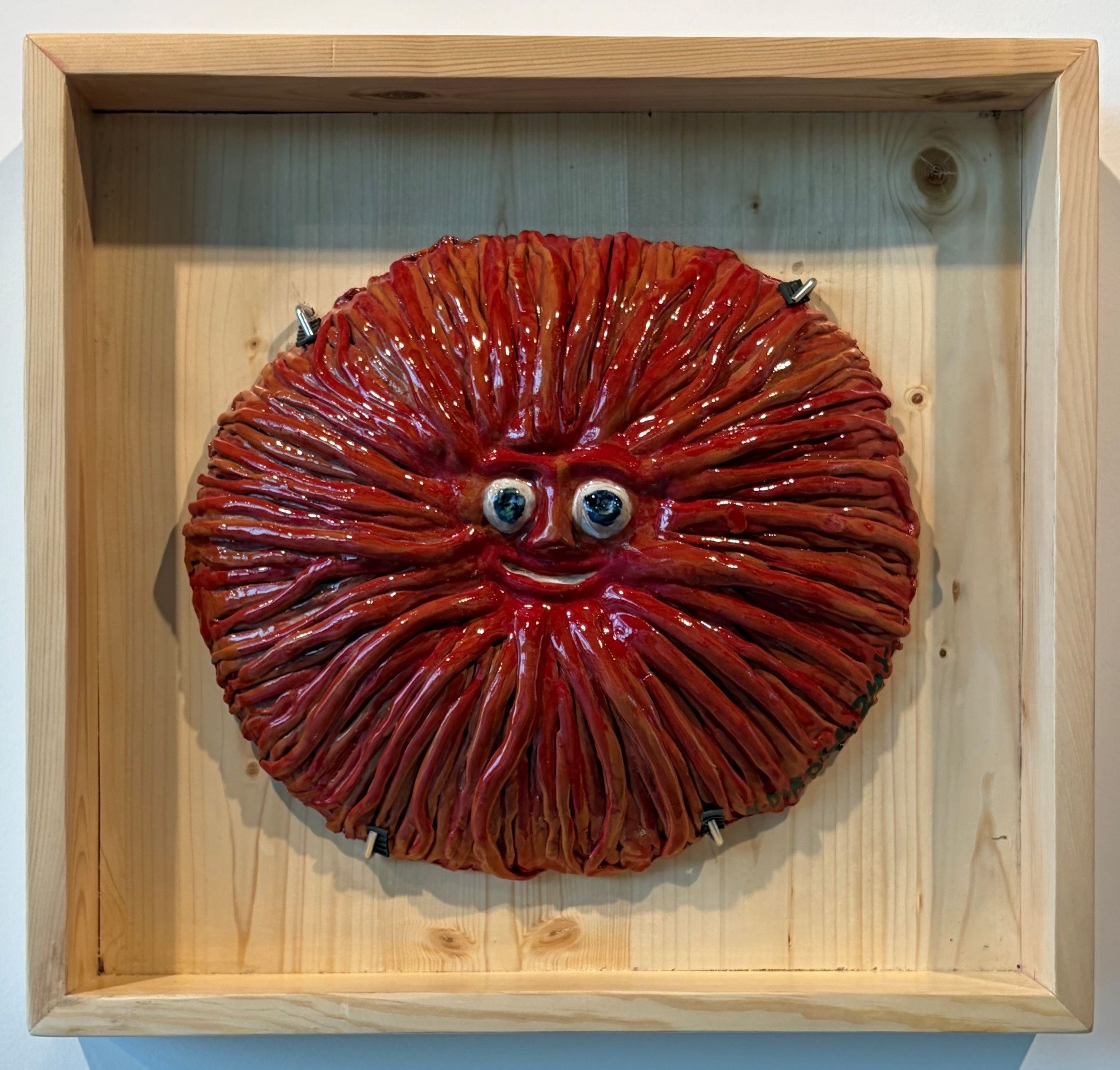 Hervé Di Rosa, céramique peinte, pièce unique, Anémone, 32x36cm Hervé Di Rosa, céramique peinte, pièce unique, Anémone, 32x36 cm
