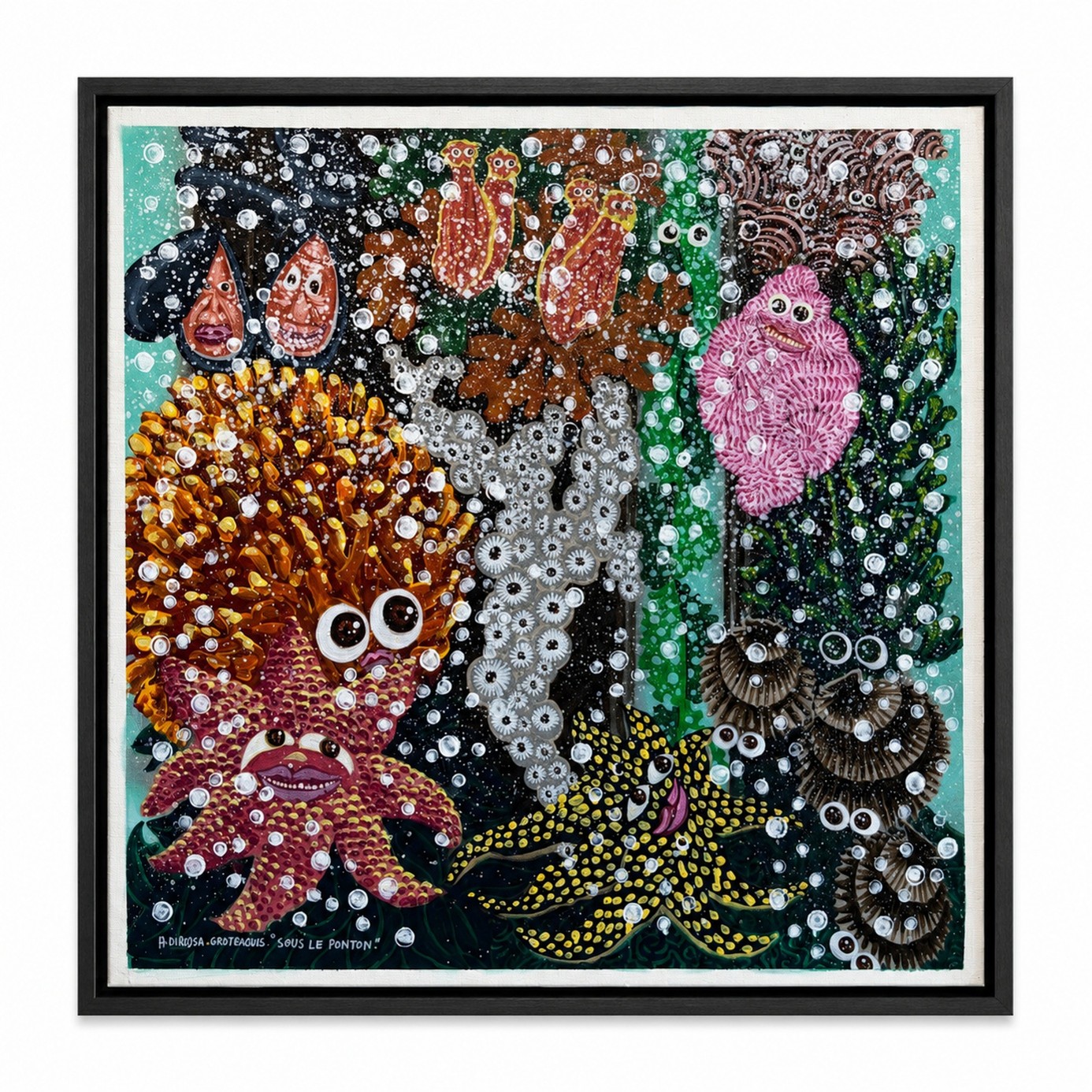Di Rosa Hervé, Sous le ponton, Acrylique sur toile, 106 x 105 cm Di Rosa Hervé, Sous le ponton, Acrylique sur toile, 106 x 105 cm